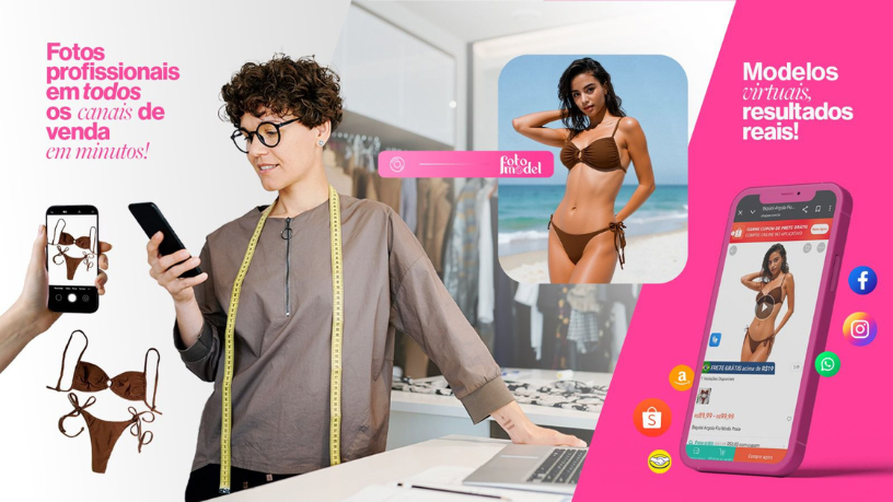 O FotoModel facilita a criação de posts diários com imagens realistas e personalizadas.